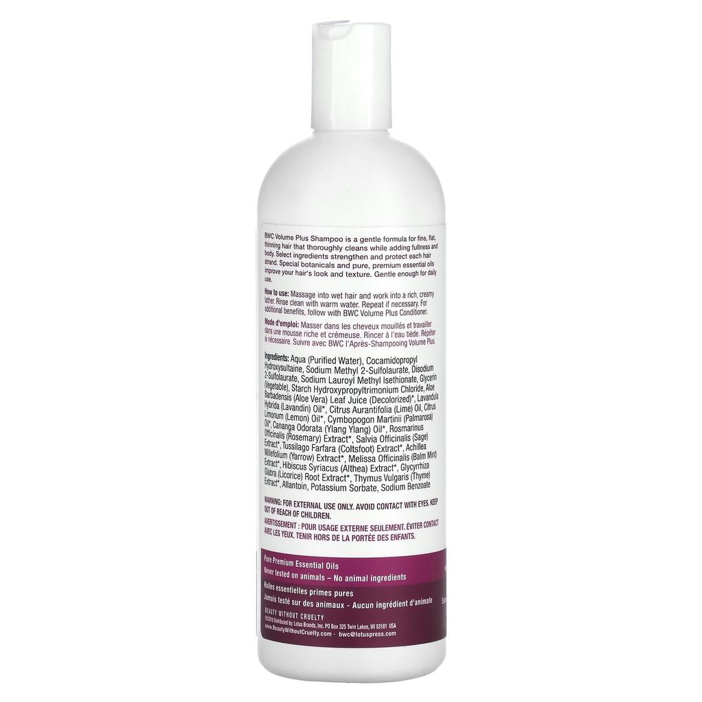 Beauty Without Cruelty Volume Plus Shampoo, 16 Fl Oz (473 Ml)