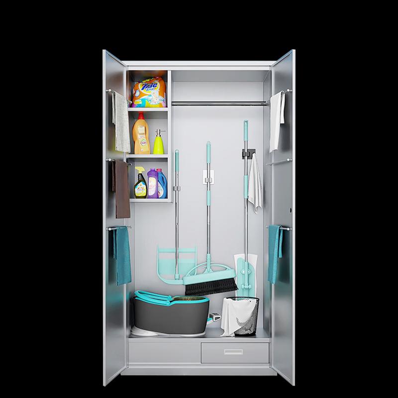 Hersdiger Stainless Steel Cleaning Storage Cabinet