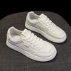 Leather Little White Shoes Women's Versatile 2025 Spring New Platform Casual Shoes Women's Sports Shoes Board Shoes Soft Sole Single Shoes