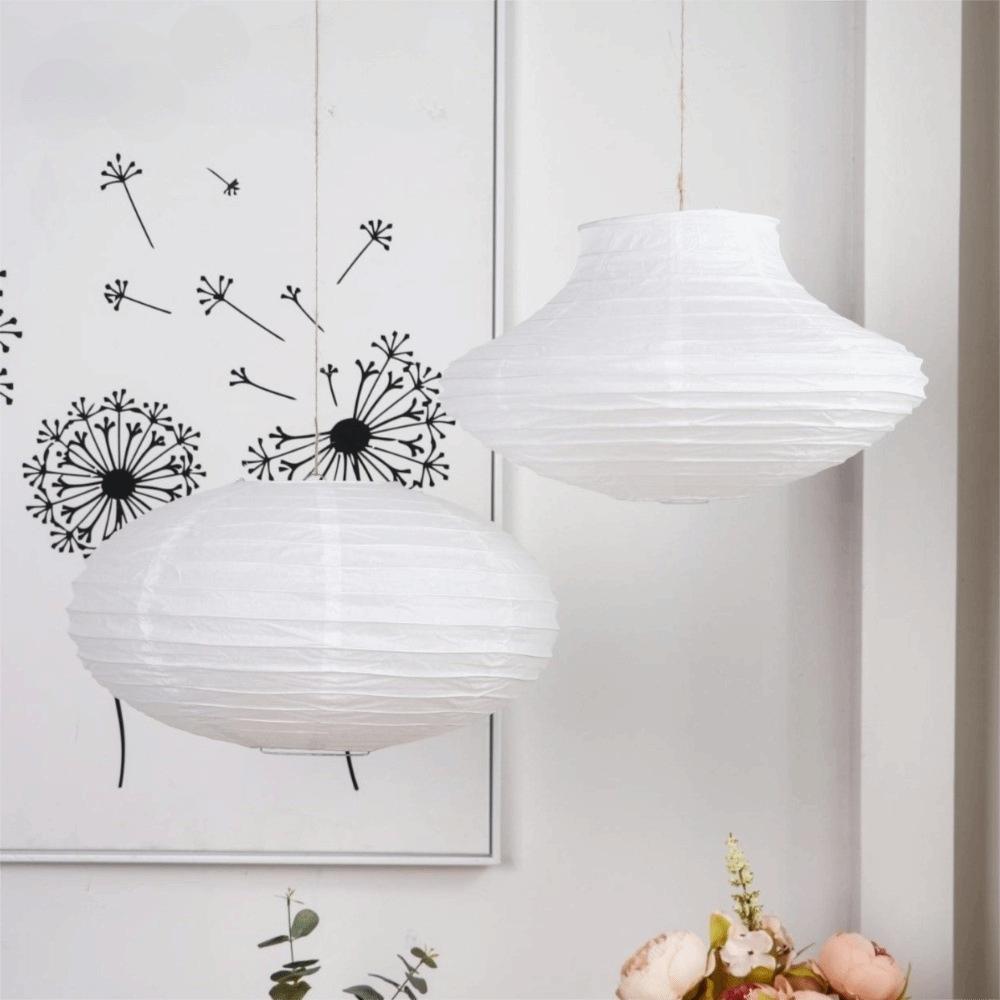 Hanging Paper Lampshade Oval Pendant Light Lamp Cover Ceiling Light Cover  Wedding Birthday Party