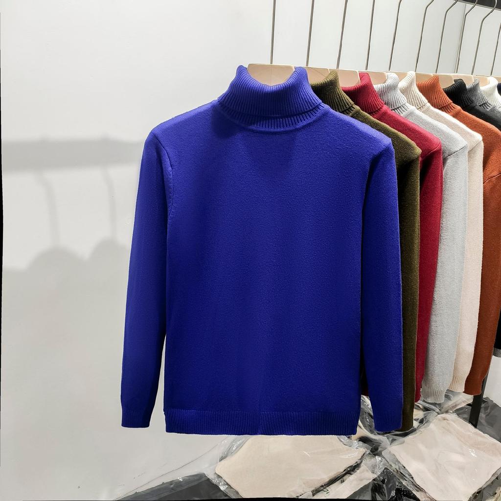 Мужской модный брендовый свитер с высоким воротом — свободный, теплый, толстый, на осень/зиму