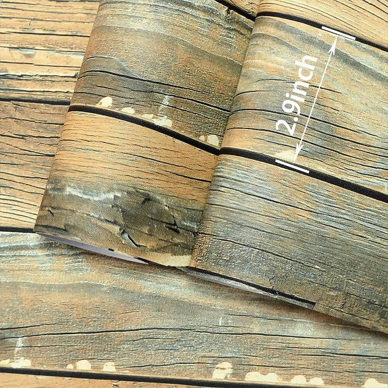 Обои под состаренное дерево, самоклеящаяся виниловая пленка, отслаивающаяся и приклеивающаяся контактная бумага, деревянные обои, полка, украшение для дома, кухонная столешница