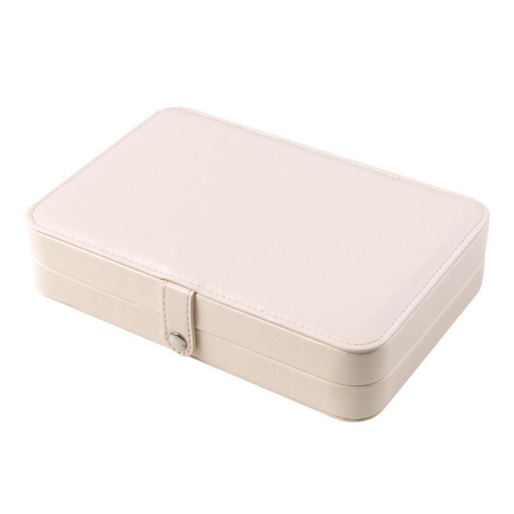Solid Color Jewelry Storage Box High Capacity Necklace Storage Case Women Gift