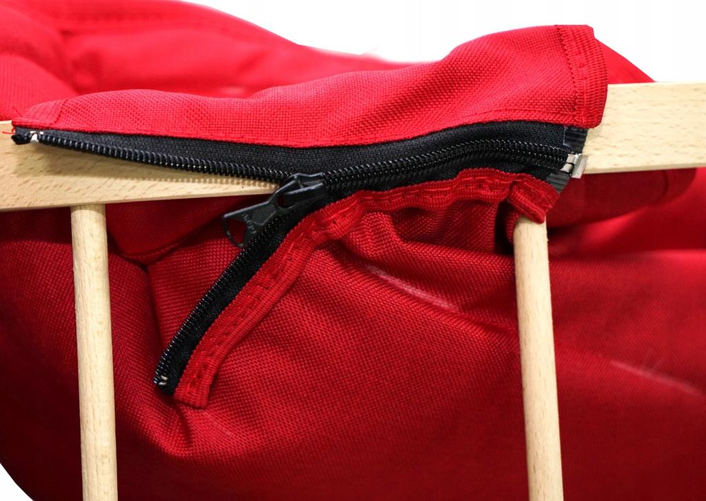 Wooden Sled With Backrest, Pusher And Sleeping Bag For Children, Solid Polish