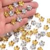 50pcs/lot Stainless Steel Flower Beads Caps Petal Base For DIY Jewelry Making Material Supplies Earrings Handmade Accessories