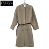 ELENDEEK 512160010301-01 Beige Collarless Coat Coat O2 beigeUsed