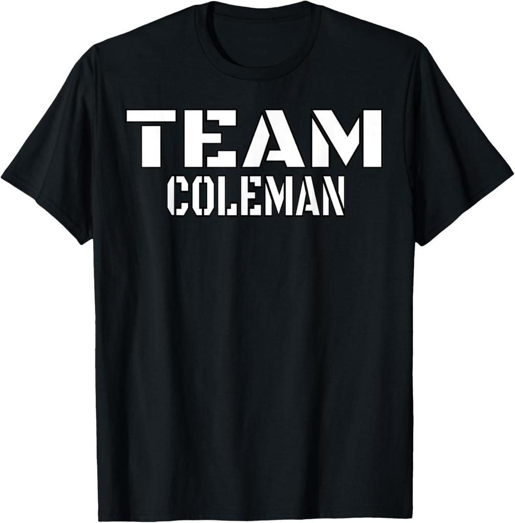 Уникальная персонализированная парная семейная футболка Team Coleman
