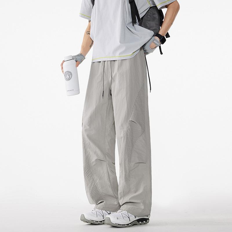 Men Summer Thin Loose Quick Dry Outdoor Cargo Casual Long Trousers