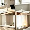 Creative Desktop Accessories for Study 3D Printed Cat Sculpture, Modern Style Matte Statue, Black Minimalist Animal Art Room Decor And White