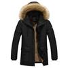 Winter Men's Cotton-padded Jacket Mid-length Coat European and American Men's Jackets Loose Plus Size Cotton Clothing