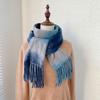 2024 Autumn/Winter New Gradient Imitation Cashmere Tassel Printed Scarf Fashion Versatile Office Warm Shawl Scarf For Men And Women