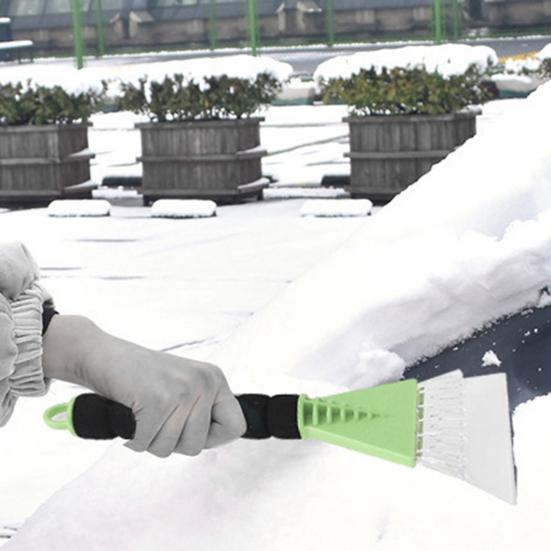 Winter Snow Shovel Non-scratching Smooth Edge Sponge Handle Labor-saving Multifunction Defrosting Portable Frost Snow Removal Scraper for Car