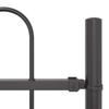 Garden Fence Panel 2 pcs Gray 3.4 x 0.6 m Powder Coated Steel