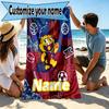 Custom Name Personalized FOOTBALL Club Barcelona Print Beach Towel, for Trip Camping Beach Party Home Decor, Birthday Gift for Family & Friends
