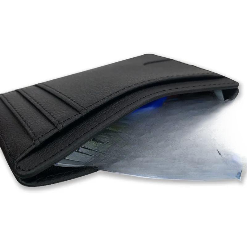 8 Slot Slim Blocking Leather Wallet Credit ID Card Holder Purse Money Case Cover Anti Theft for Men Women Men Fashion Bags