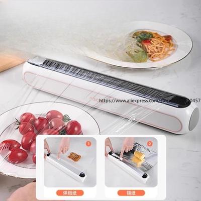 Одноразовый пластиковый резак для пищевой пленки для кухни, без отрыва, скользящий нож, пищевой, магнитный, настенный для холодильника, с лотками для фольги