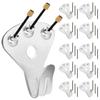 10-Piece Wall Hooks, Plasterboard Pins, 34kg Weight Capacity, Strong, Nailed, Picture Frame Hooks, Wall-Mounted Hooks, Durable Hanging Hardware for Di