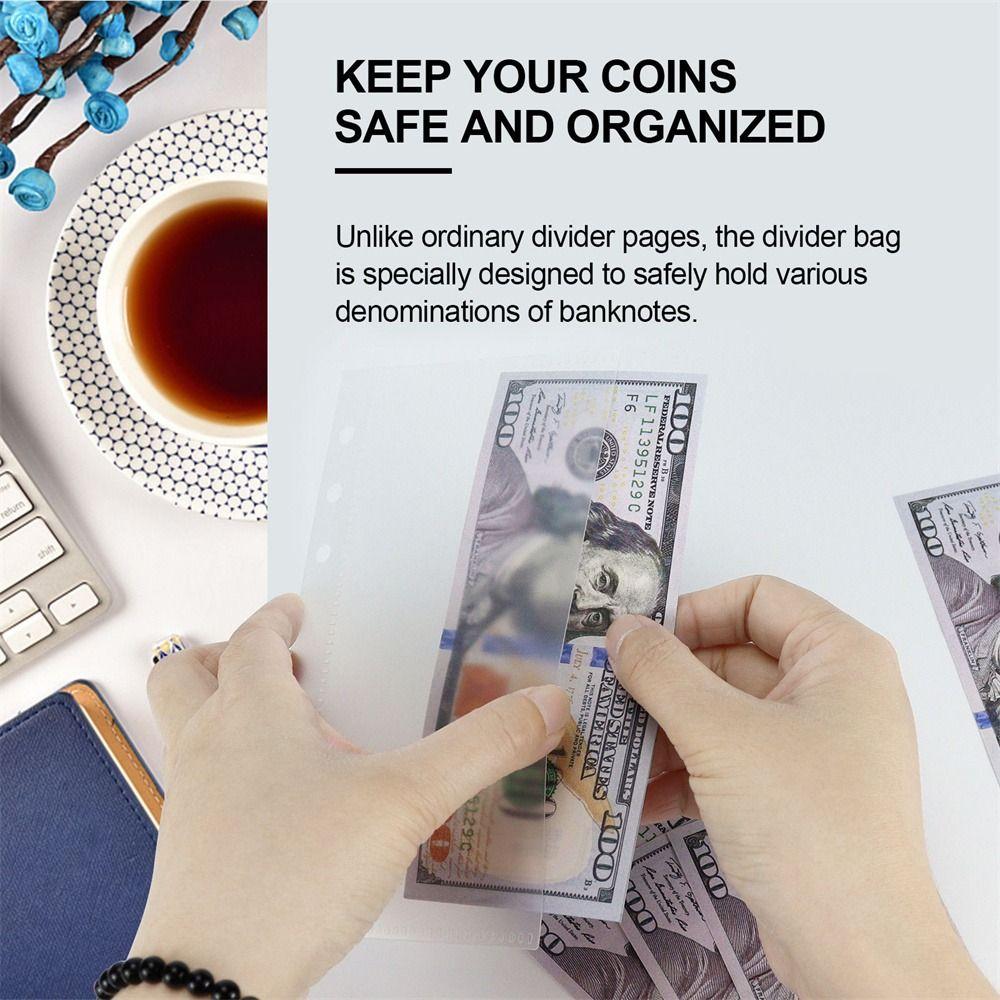 Waterproof Loose Leaf Bags Transparen Binder Folders Notebook Divider Page Stationery