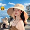 Neck Protection Bucket Hat Wide Brim Sun Cap New Panama Caps  Women