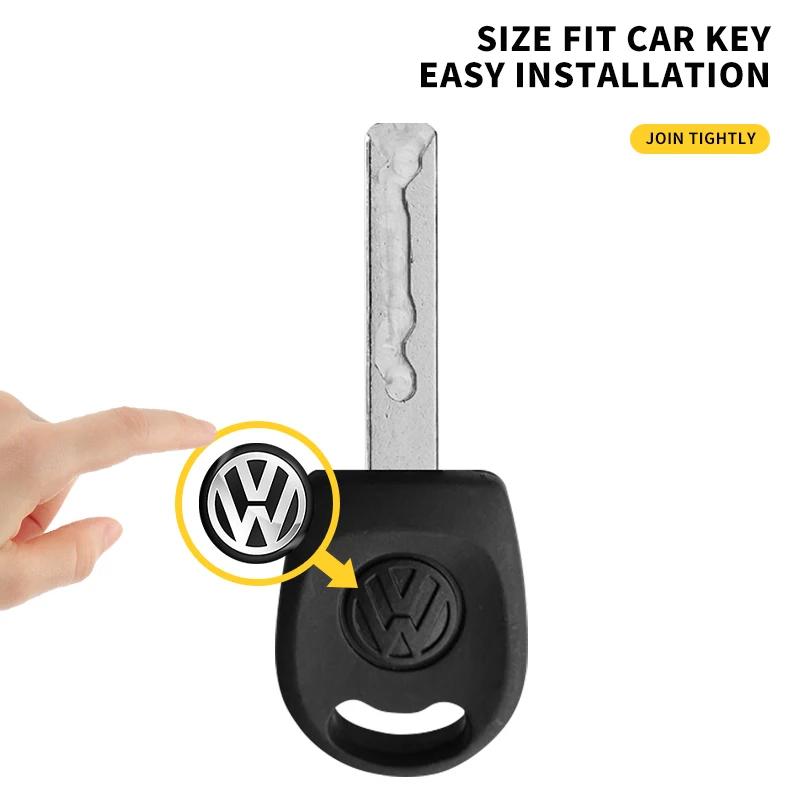 Для VW Volkswagen Jetta MK5 Golf 11 мм Металлическая наклейка на брелок автомобиля Алюминиевый значок Декоративная наклейка Для Volkswagen CC Lavida Cad