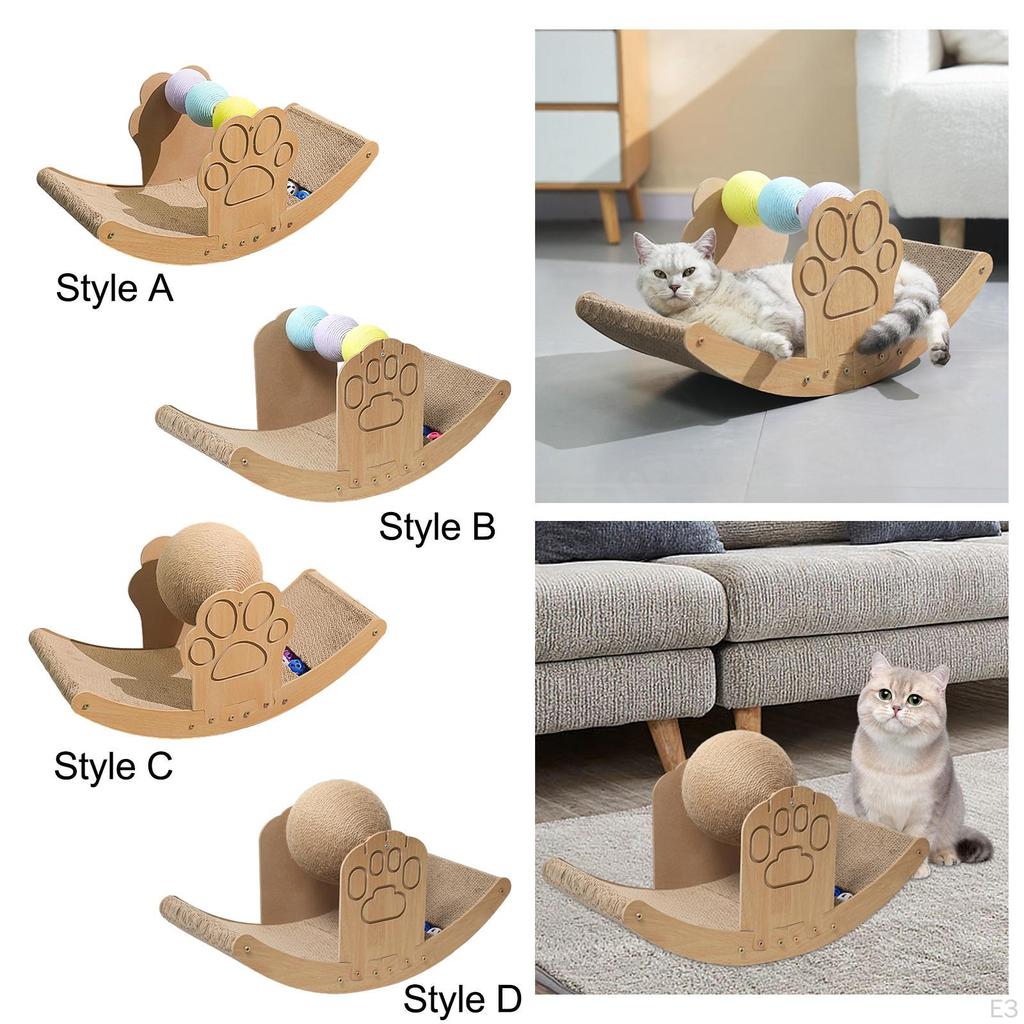 Картонная когтеточка для шезлонга с игрушкой-мячом Когтеточка для кошек Диван для котят