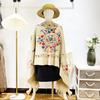 Ethnic style embroidered cape, shawl, and scarf for women, embroidered for warmth, suitable for travel in Lijiang, Qinghai Lake, and Tibet