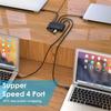 KVM-переключатель 4x4 USB 3.0 2.0 Переключатель Селектор Коробка 4 порта Общий доступ 4 устройства для Клавиатуры Мыши Сканера Принтера Kvm-переключатель Хаб