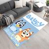 Bluey Personalized Text Area Rug Suitable for Playrooms Study room Hallway Living Rooms Anti-slip Rug Office home decor Birthday/Christmas Gift