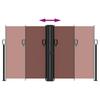 Retractable Side Awning Brown 140 x 1000 cm