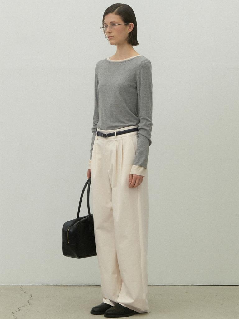 ATELIER NAIN Essential Tuck Pants S(Pt-5596)