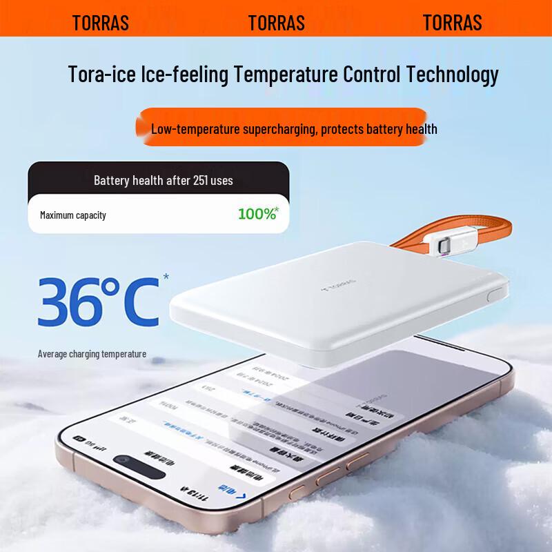 TULAS Little Cloud Power Bank на 10000 мАч с двумя кабелями