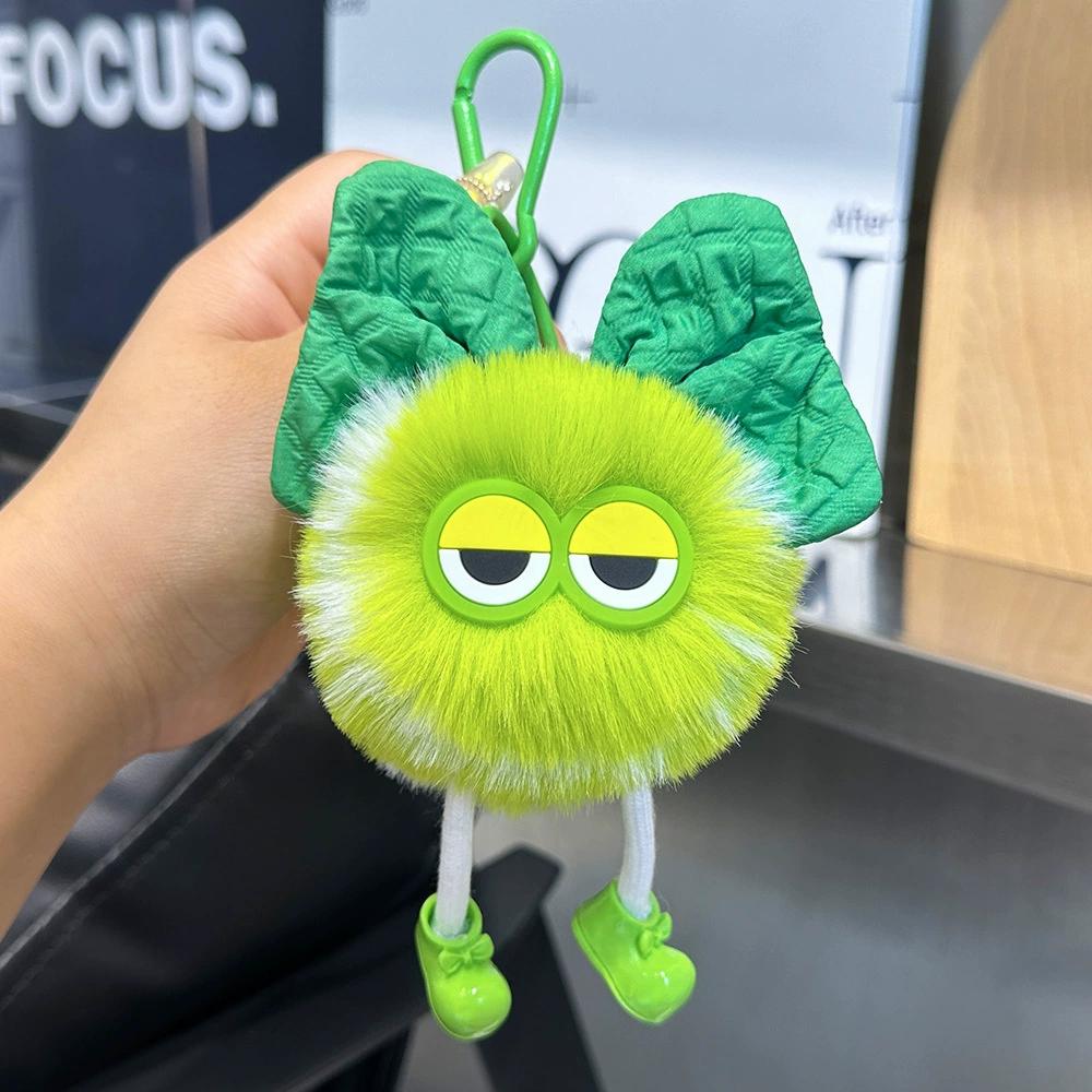 Cute Little Tennis Coal Ball Elf Car Keychain Pendant Pom-pom Book Bag Pendant Plush Doll