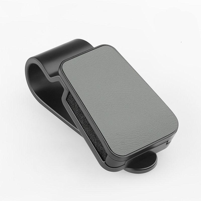 Car Glasses Holder Universal Car Visor Sunglasses Holder Clip Leather Eyeglasses Hanger and Ticket Card Clip Eyeglasses Mount