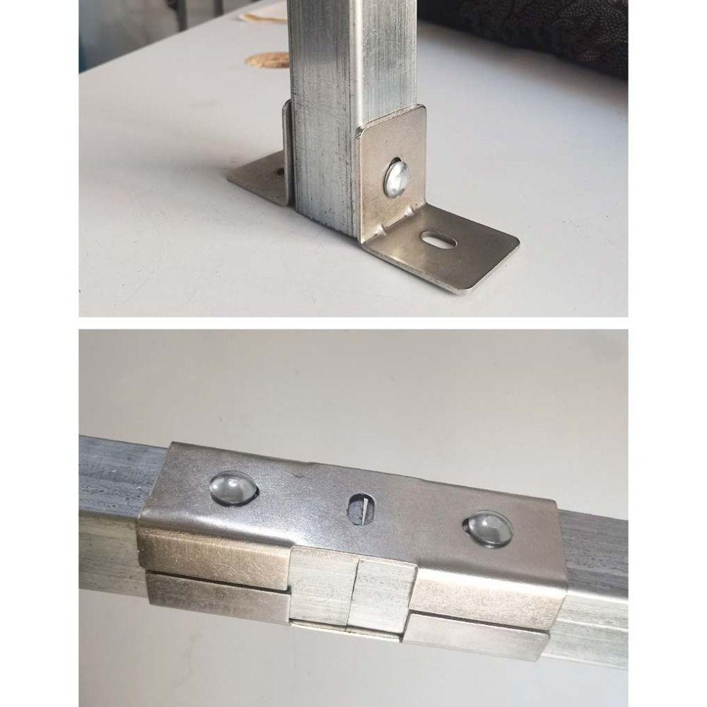 Соединитель квадратной трубы 40*40 мм оцинкованный без пайки Трубный фиксированный узел Фиксированный трубный зажим Углеродистая сталь Зажим Крепеж Складская стойка