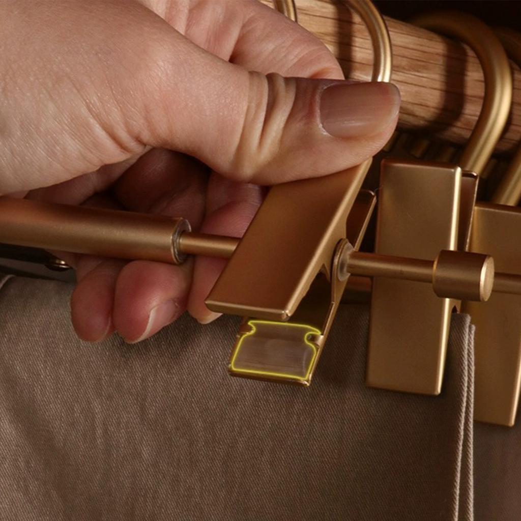 1pcs Aluminum Alloy Pants Hangers Clips Non Slip Stretchable For Home Closet Organizer Trousers Skirts Pants Hanging Clips