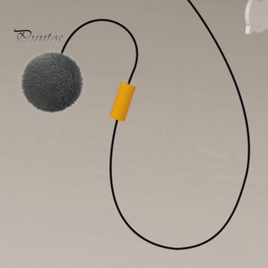 Подвесной пушистый кошачий мячик, электронный самостоятельный игровой мячик для домашних животных, автоматический подъемный меховой мячик, интерактивная игрушка-дразнилка для домашних кошек