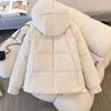 Зимнее свободное корейское короткое хлопковое пальто с капюшоном, одежда для хлеба