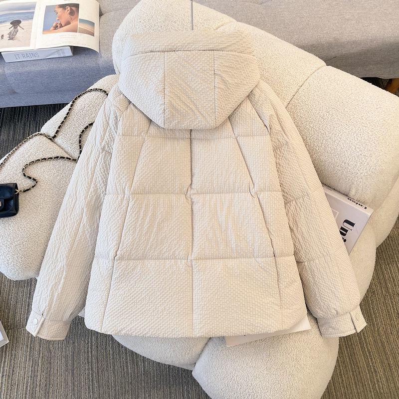 Зимнее свободное корейское короткое хлопковое пальто с капюшоном, одежда для хлеба