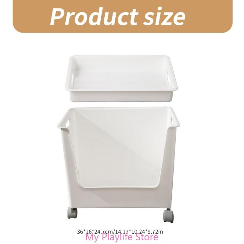 Easy Move Rolling Storage Container Space Efficient Storage Cart with Practical Home Organization Container