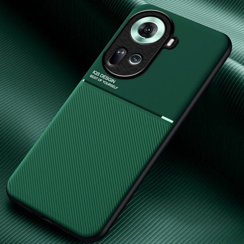 Для OPPO Reno 11 5G CPH2599 чехол автомобильный магнитный держатель силиконовый чехол для Oppo Reno11 5G Global 6.7" кожа текстура телефон чехлы