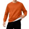 Men's Round Neck Fleece-Lined Thick Solid Color Sweatshirt