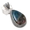 Watermelon Tourmaline Gemstone 925 Sterling Silver Jewelry Pendant 2.17"