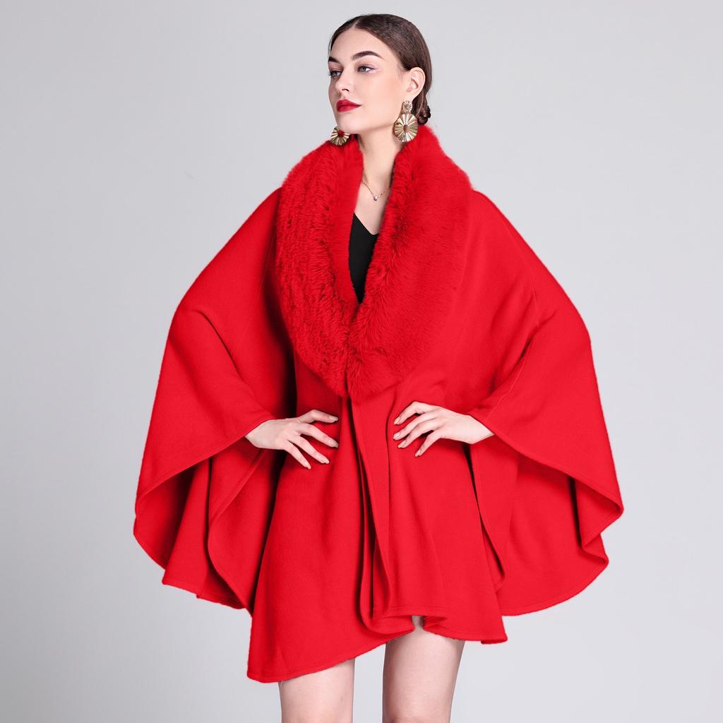 Женский воротник-шаль накидка большого размера вязаный кардиган свободная куртка-пончо