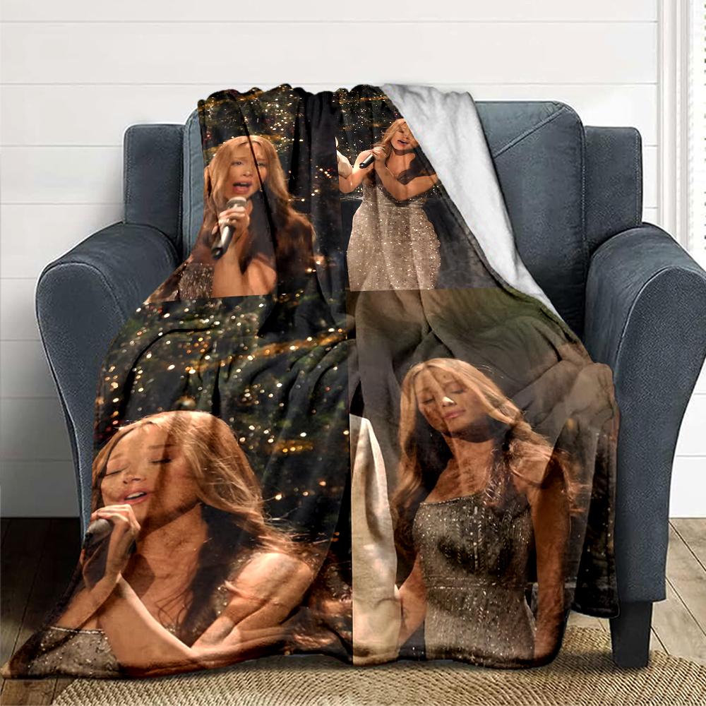 Christmas Carol Performance Blanket Soft Throw Blanket For Home Bedroom Bed Sofa Travel Office Solid Christmas Blanket
