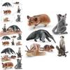 Очаровательные пластиковые фигурки лесных животных с хомяком, улиткой, сахарным поссумом, мышью, сурикатом и муравьедом для творческой игры