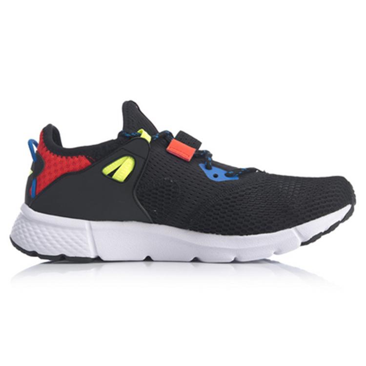 Li Ning Мафия Модные Нескользящие, Дышащие, Легкие Низкие Повседневные Кроссовки Мужские Черно-Красные AGLQ025-4