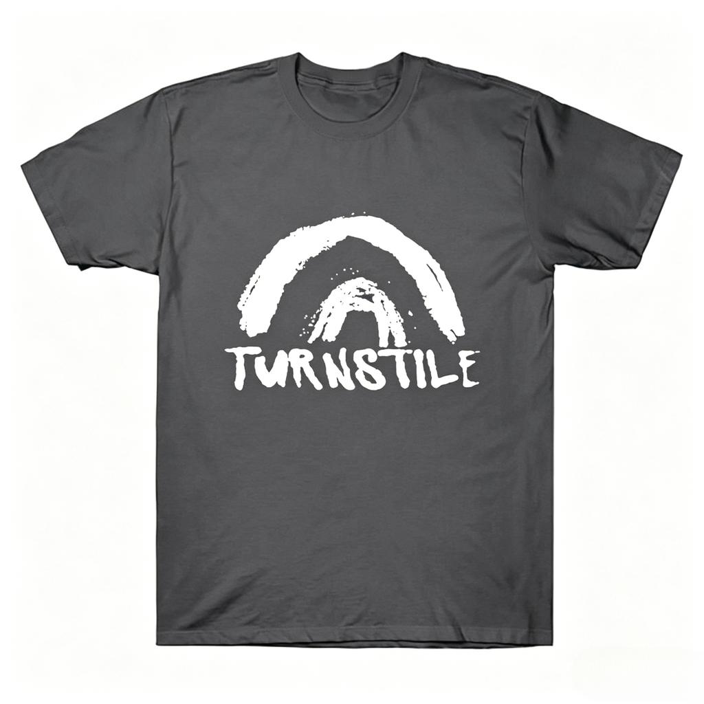 Turnstile DOUBLE RAINBOW Tee Turnstile Band Tshirt Cotton Unisexs Clothing Graphic Print Rock Streetwear Summer New T Shirt