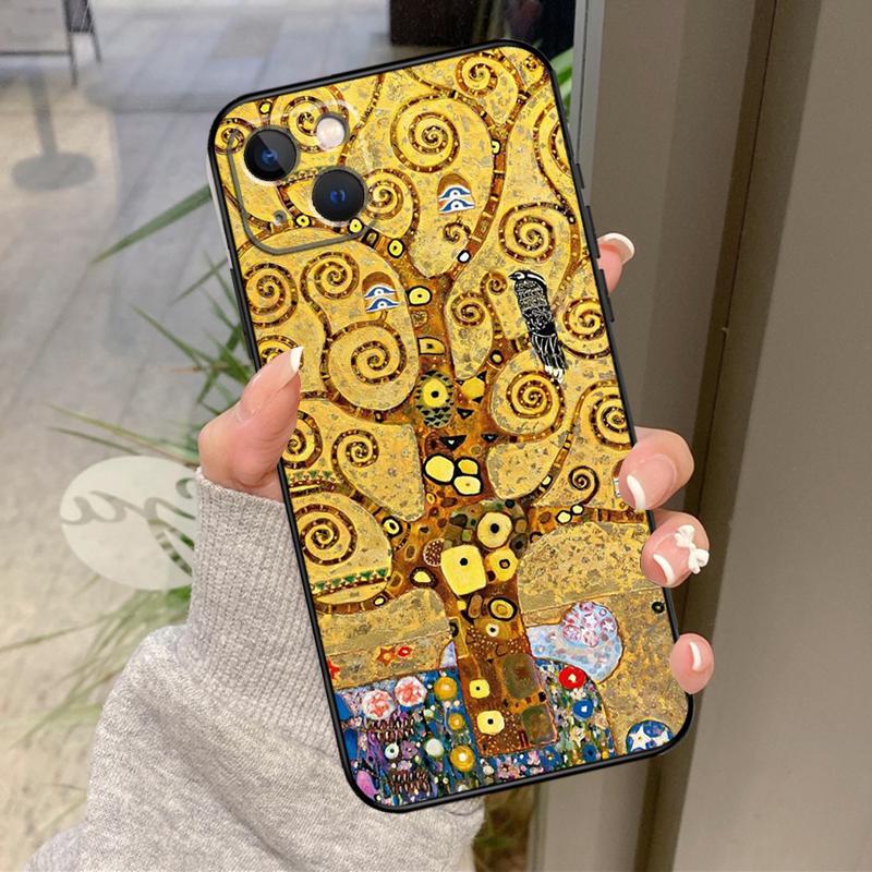 Чехол "Поцелуй" Густава Климта для iPhone 17 Pro Max 15 14 13 12 11 16 Pro Max Plus 12 13 Mini 16e 17 Air Задняя крышка