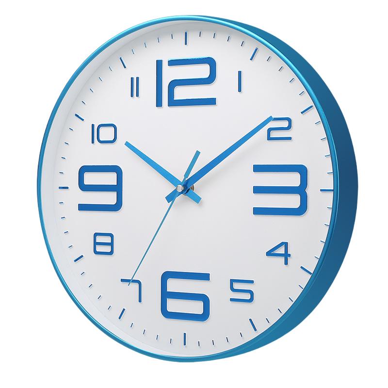 8 дюймов Бесшумные настенные часы круглые трехмерные цифровые современные настенные часы не тикающие настенные часы для спальни гостиной