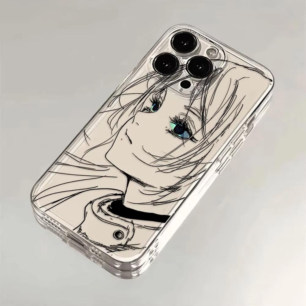 Японское аниме Фрирен Чехол для телефона для iPhone 17 Air 16 15 14 13 12 11 Pro Max Plus Mini X Xs Мягкий ТПУ Задняя крышка Прозрачный Coque